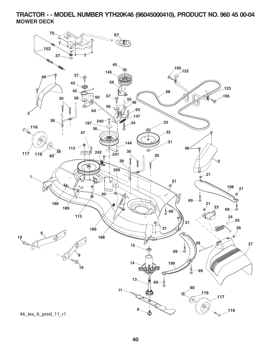 Mower deck | Husqvarna 532 42 41-94 User Manual | Page 40 / 45