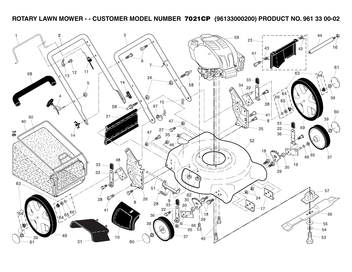 Repair parts | Husqvarna 7021CP User Manual | Page 16 / 18