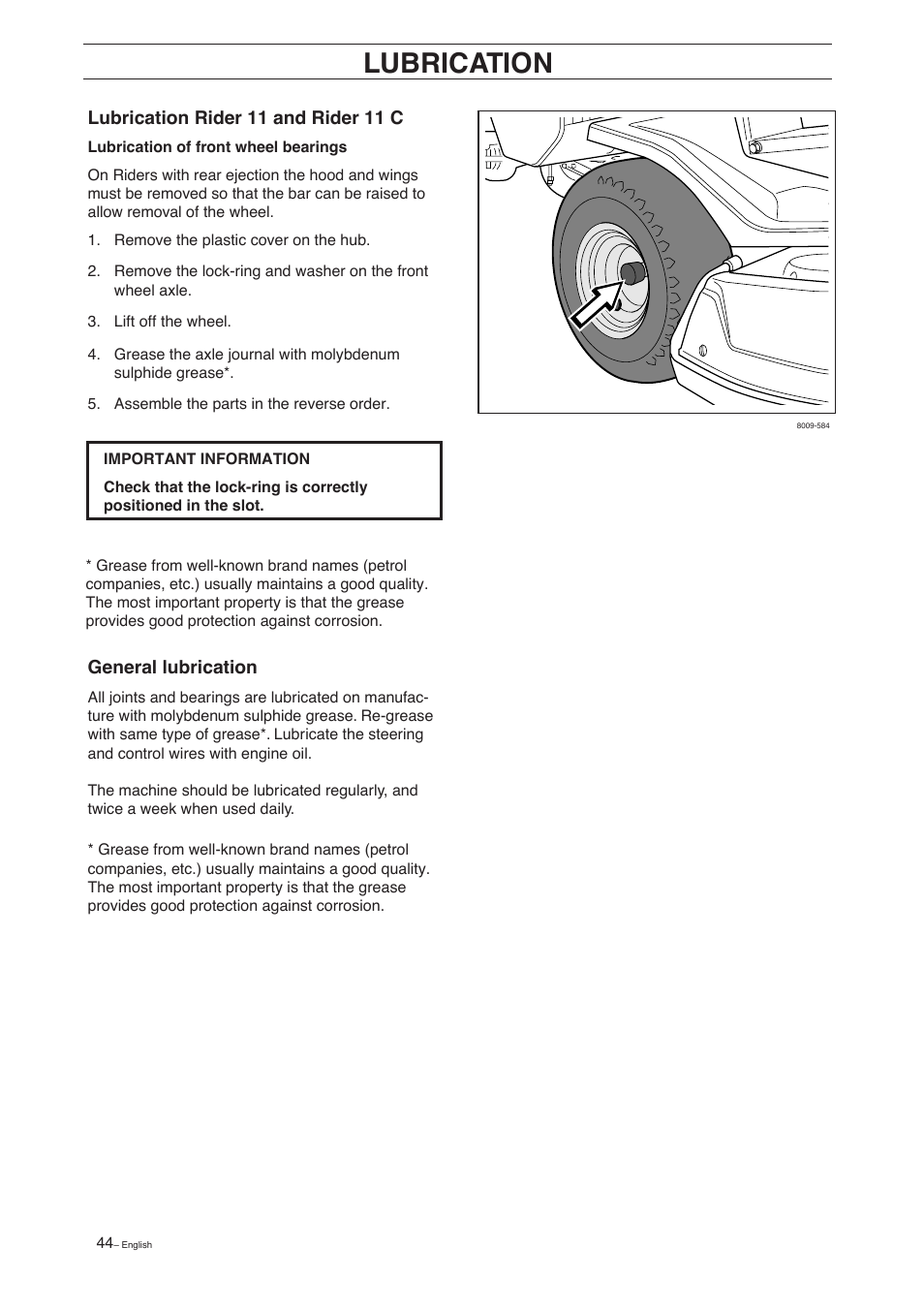Lubrication | Husqvarna 15 C User Manual | Page 46 / 56