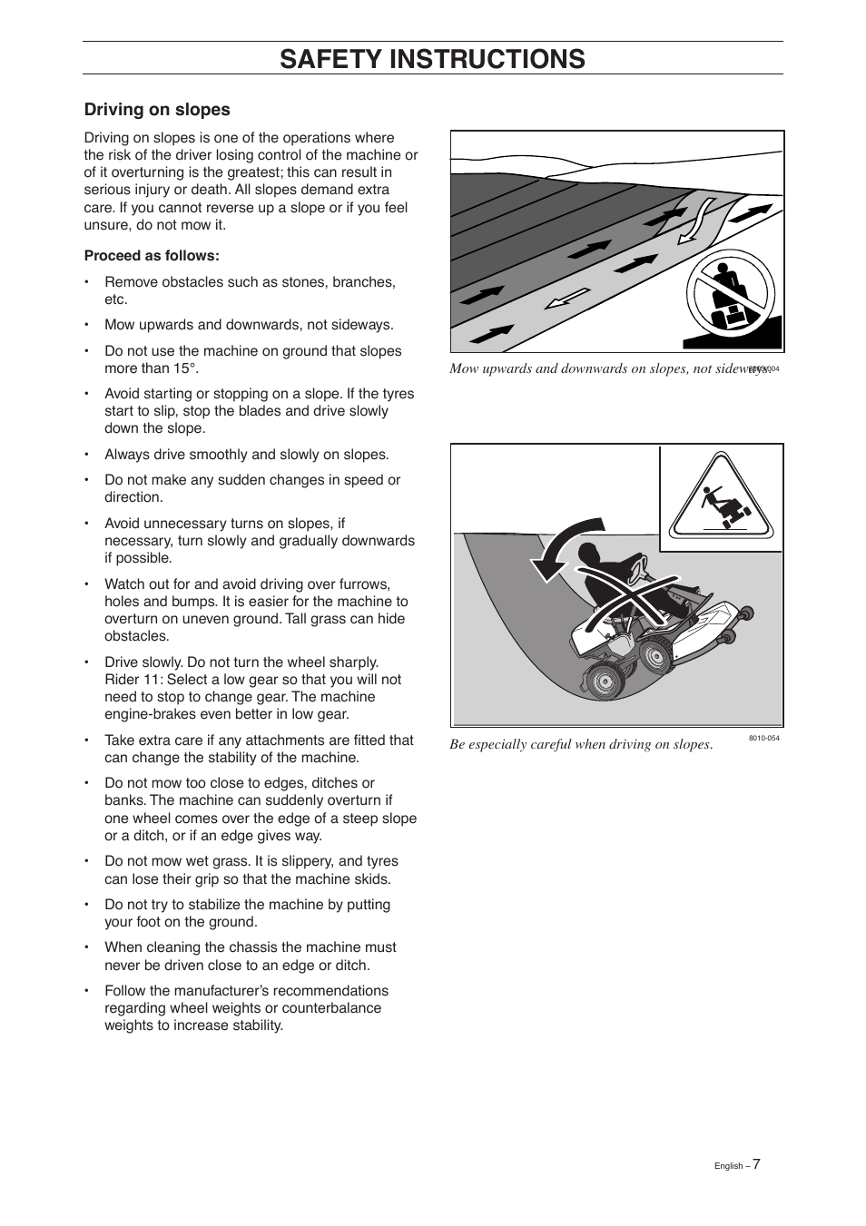Safety instructions | Husqvarna 15 C User Manual | Page 9 / 56