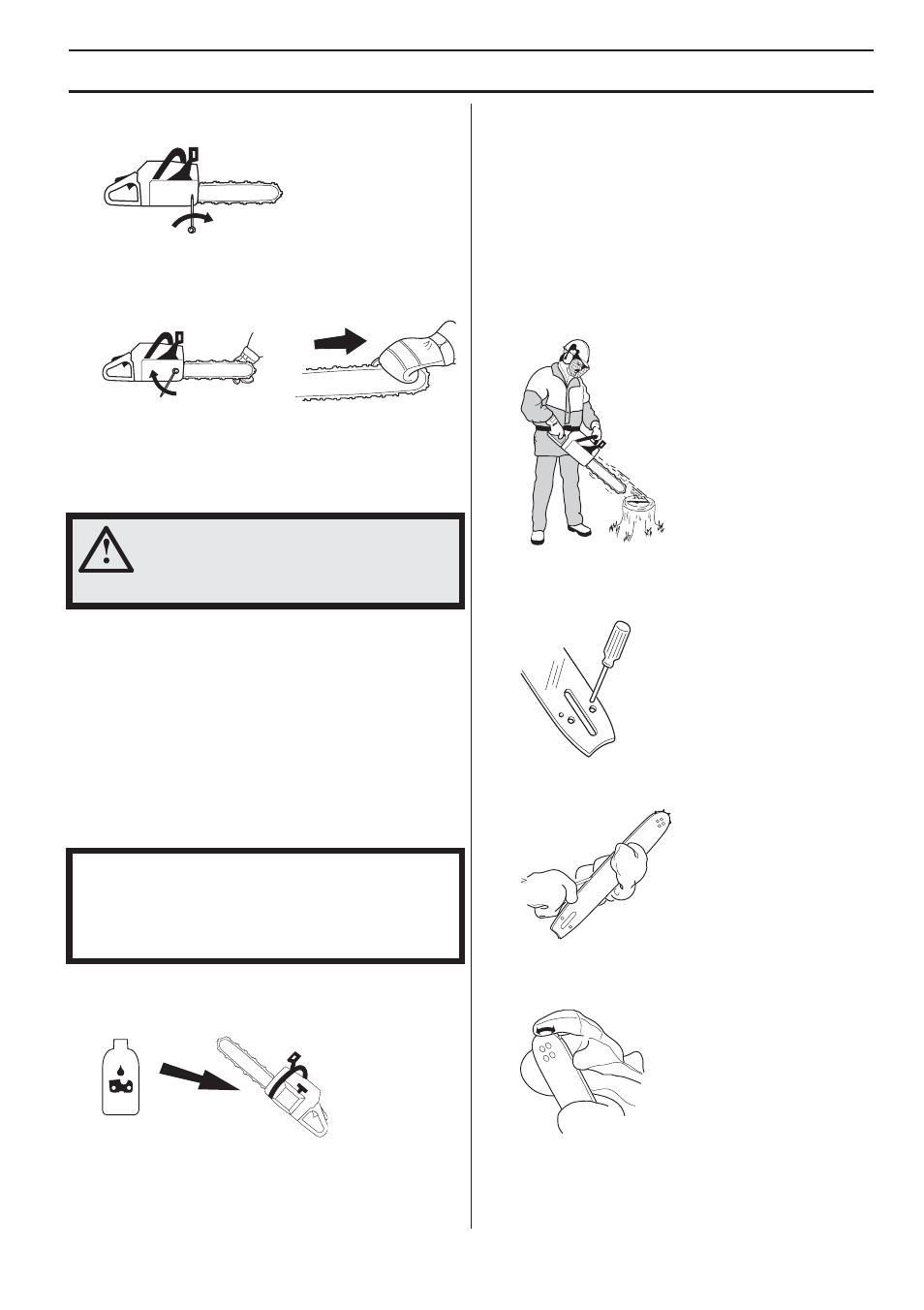 Lubricating cutting equipment, General safety precautions | Husqvarna 359G E-tech User Manual | Page 15 / 44