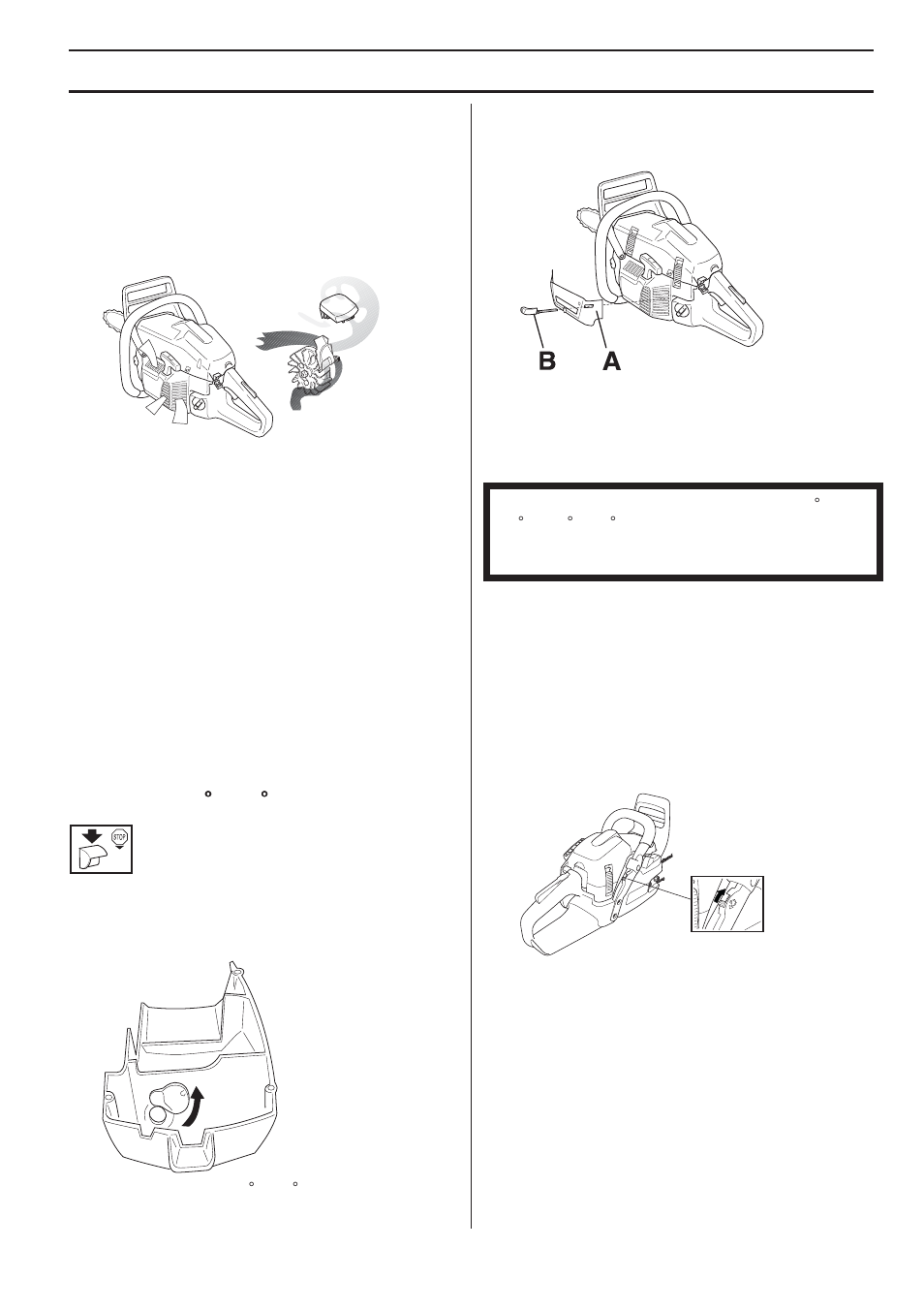 Air injection” centrifugal cleaning, Winter use, Temperature 0°c (32°f) or colder | Heated handles, Electrical carburetor heating, Maintenance, Temperature 0 °°°° c (32 °°°° f) or colder | Husqvarna 359G E-tech User Manual | Page 37 / 44
