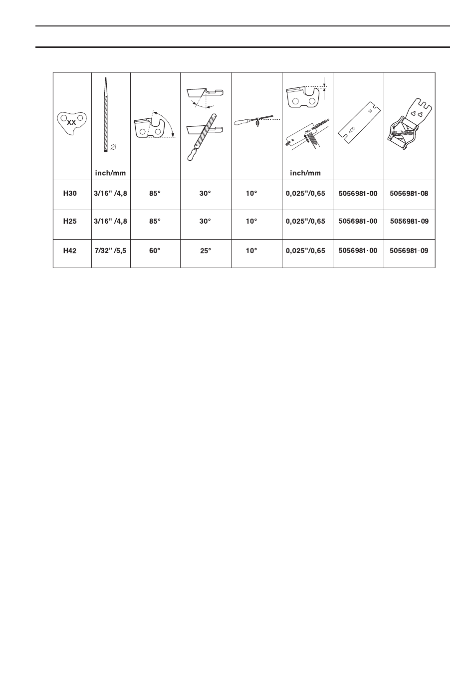 Saw chain filing and file gauges, Technical data | Husqvarna 359G E-tech User Manual | Page 41 / 44