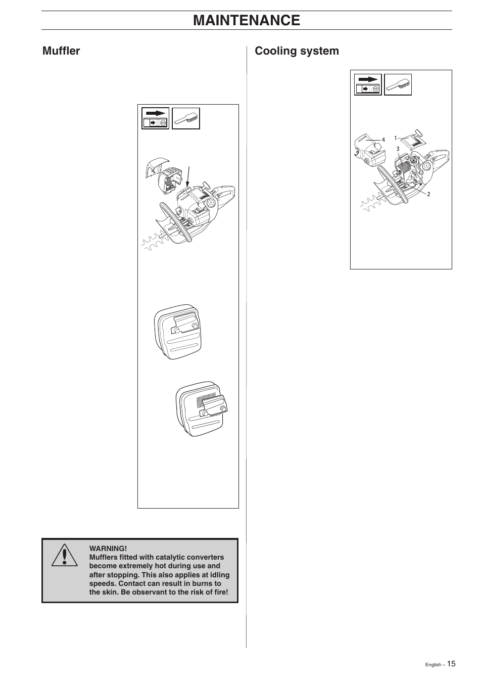 Maintenance | Husqvarna 326HD60 User Manual | Page 15 / 24