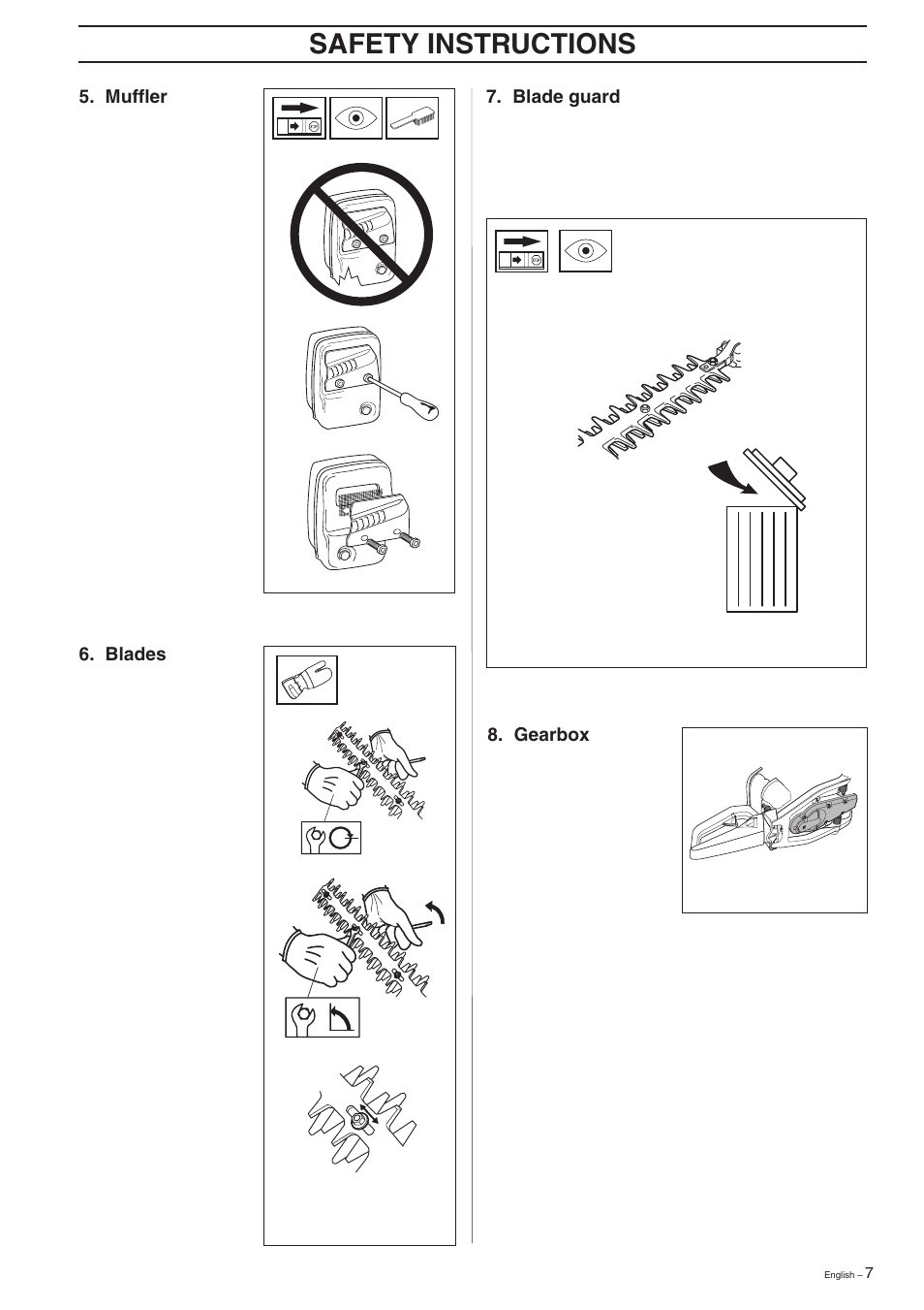 Safety instructions | Husqvarna 326HD60 User Manual | Page 7 / 24