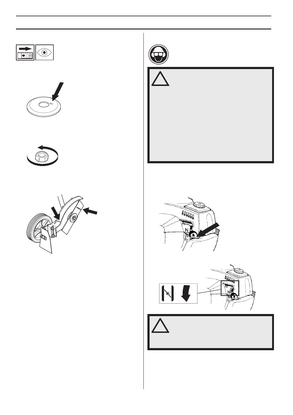 Check before starting, Starting and stopping, Starting | Husqvarna 326ES User Manual | Page 16 / 32