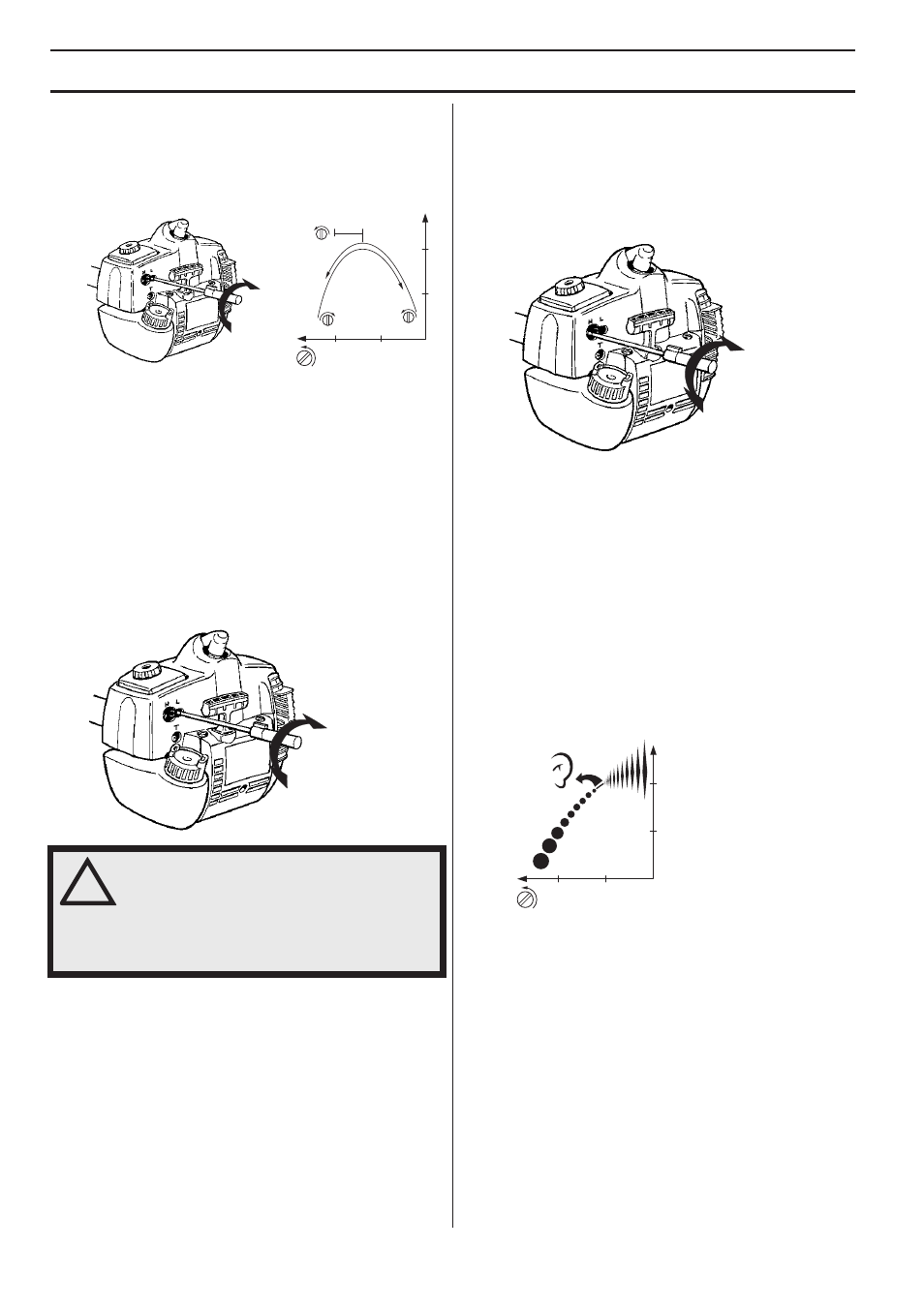 Low speed jet l, Fine adjustment of the idle speed t, High speed jet h | Correctly adjusted carburetor, Maintenance | Husqvarna 326ES User Manual | Page 22 / 32