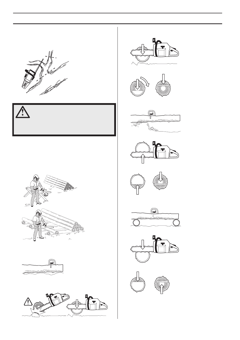 Working techniques | Husqvarna 570 EPA III User Manual | Page 24 / 44