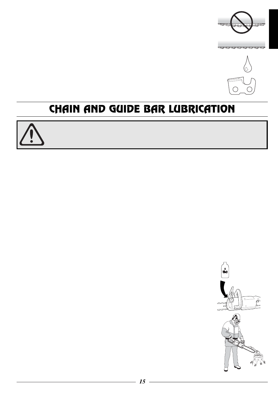 Chain and guide bar lubrication | Husqvarna 318 User Manual | Page 16 / 24