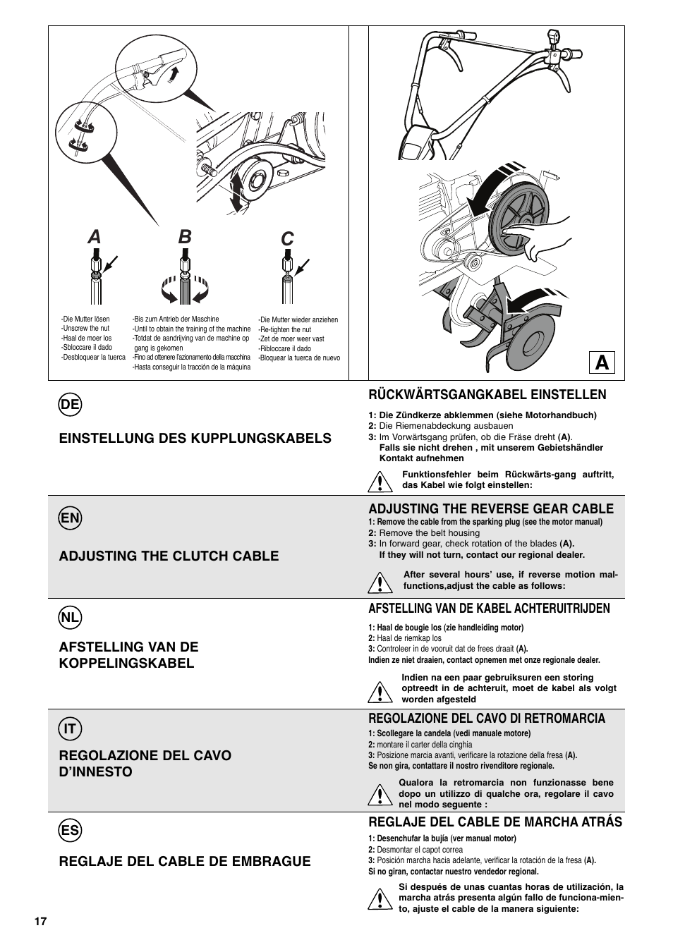 Ba c | Husqvarna T 55R User Manual | Page 18 / 21