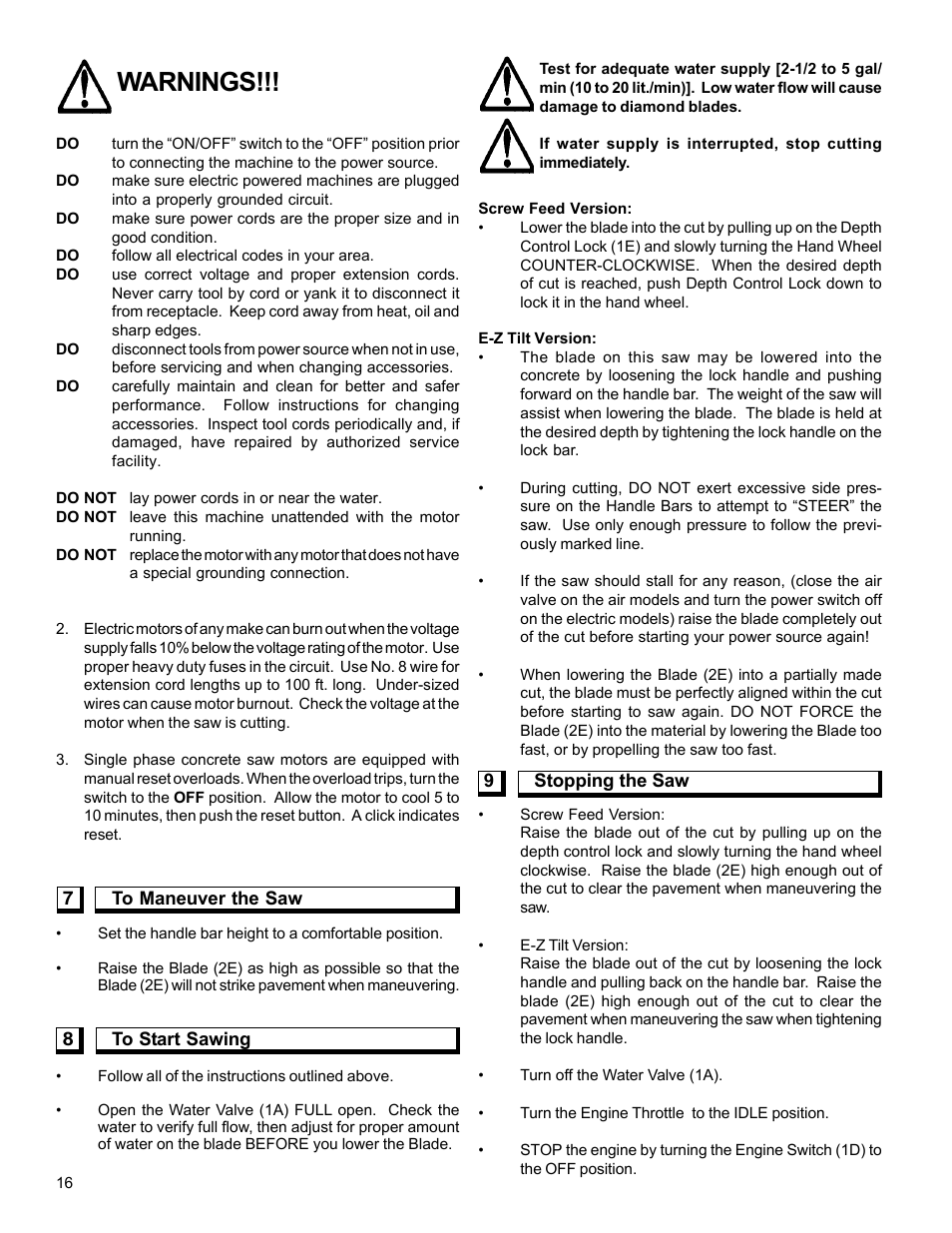 Warnings | Husqvarna MC1813R User Manual | Page 16 / 40