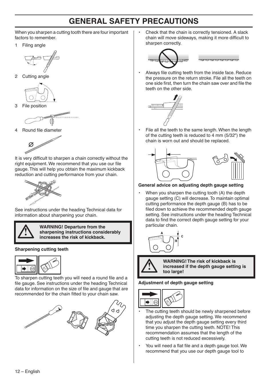 General safety precautions | Husqvarna 1153183-26 User Manual | Page 12 / 44