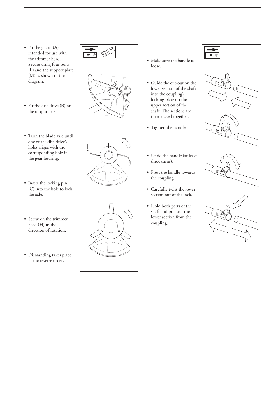 Assembly, Assembling other guards and cutting equipment | Husqvarna 227L/LD User Manual | Page 13 / 24