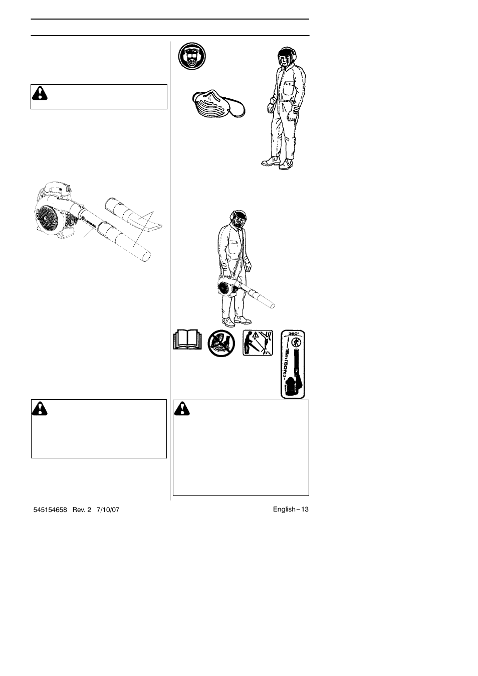 Using the blower | Husqvarna 125B User Manual | Page 13 / 47