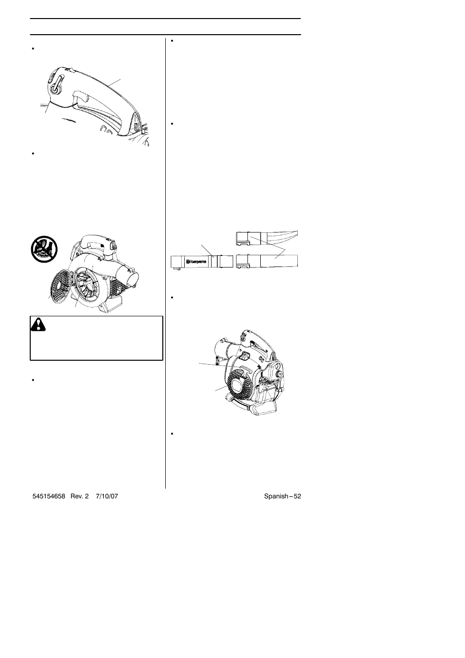 Descripcion, Advertencia | Husqvarna 125B User Manual | Page 31 / 47