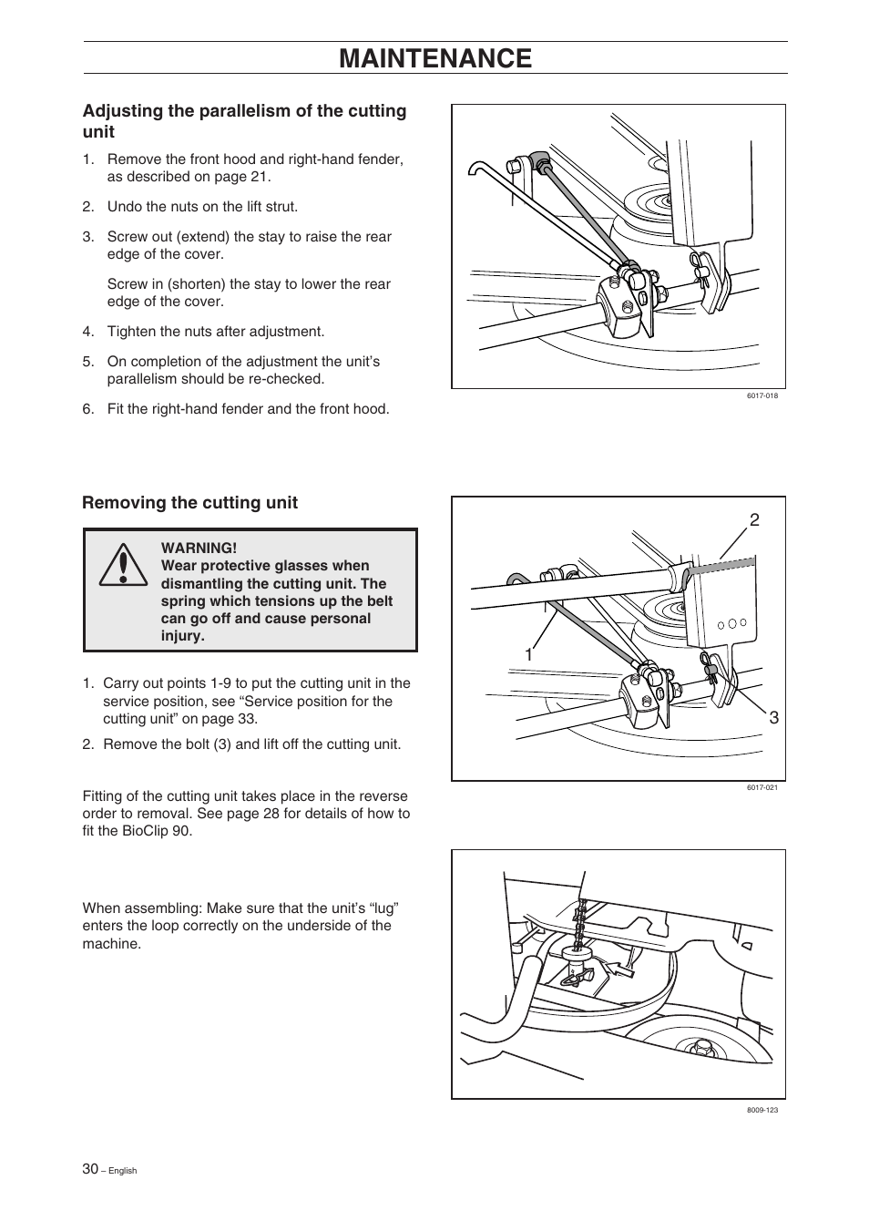 Maintenance | Husqvarna 16 User Manual | Page 32 / 52