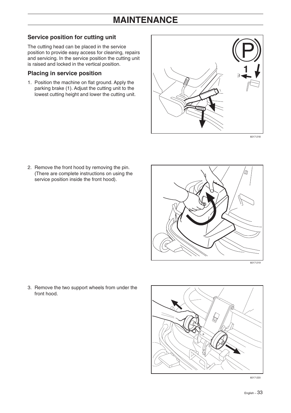 Maintenance | Husqvarna 16 User Manual | Page 35 / 52