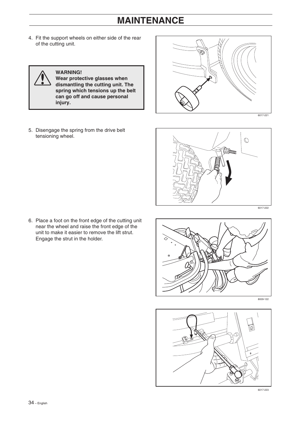 Maintenance | Husqvarna 16 User Manual | Page 36 / 52