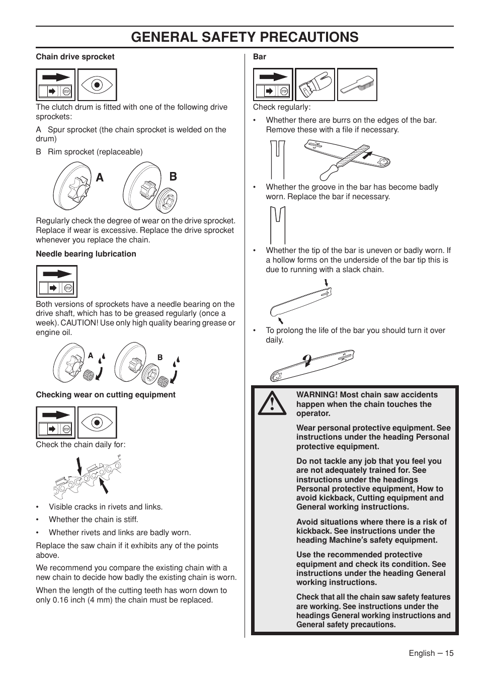 General safety precautions | Husqvarna 1151322-95 User Manual | Page 15 / 44