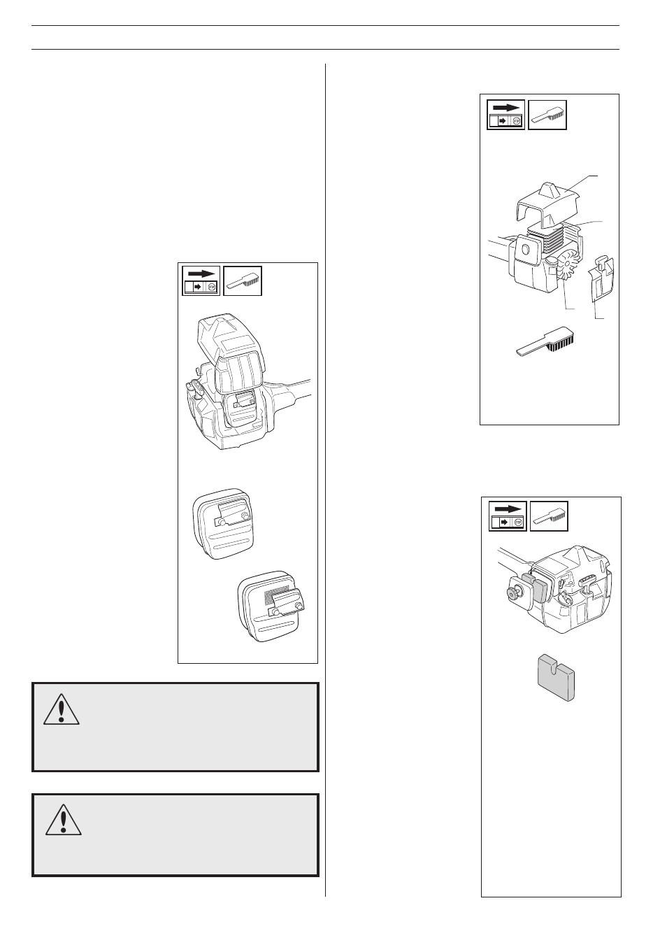 Maintenance, Muffler with catalytic converter, Air filter | Cooling system | Husqvarna 225E User Manual | Page 18 / 24