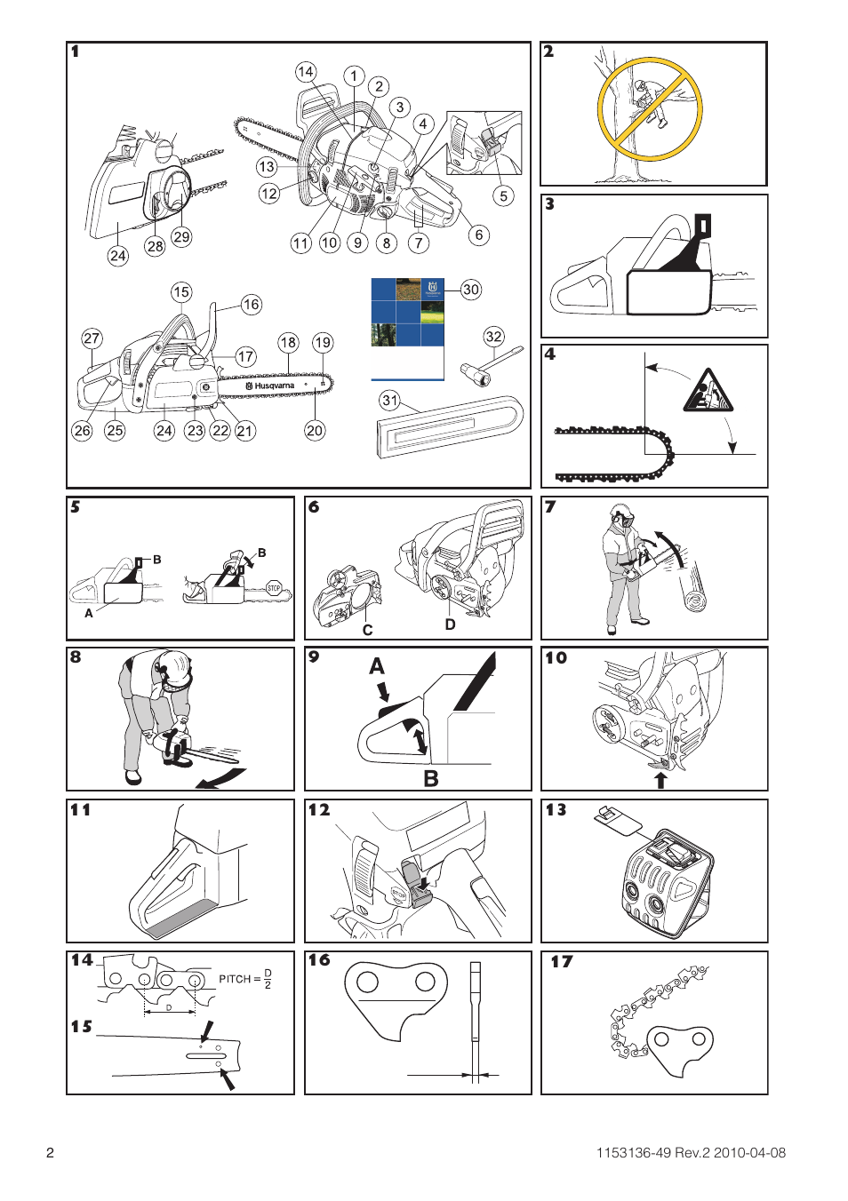 Husqvarna 1153136-49 User Manual | Page 2 / 100