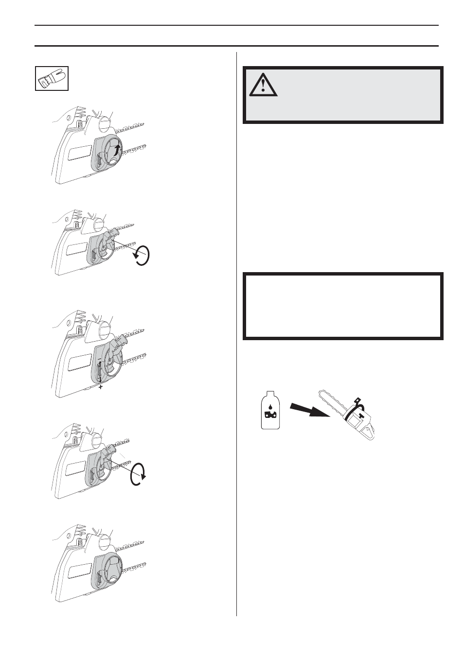Lubrification de l’équipement de coupe, Instructions générales de sécurité | Husqvarna 455e Rancher User Manual | Page 59 / 140