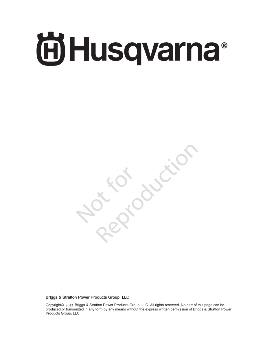 Not for reproduction | Husqvarna Pressure Washer 020524-00 3 User Manual | Page 8 / 8