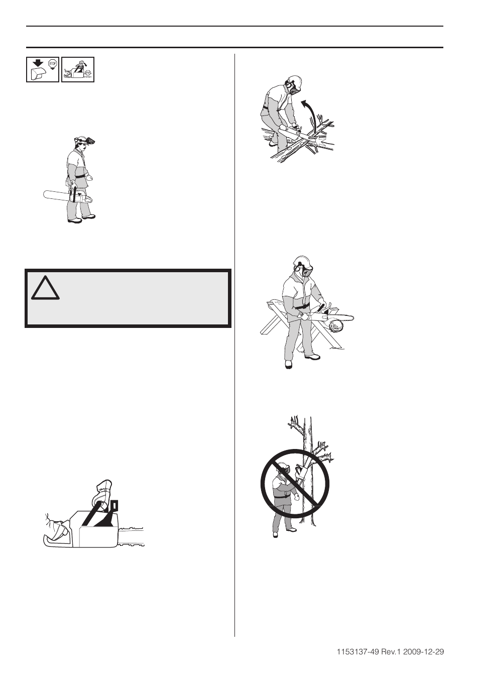 Reglas básicas, Tecnica de trabajo | Husqvarna 460 Rancher User Manual | Page 110 / 132