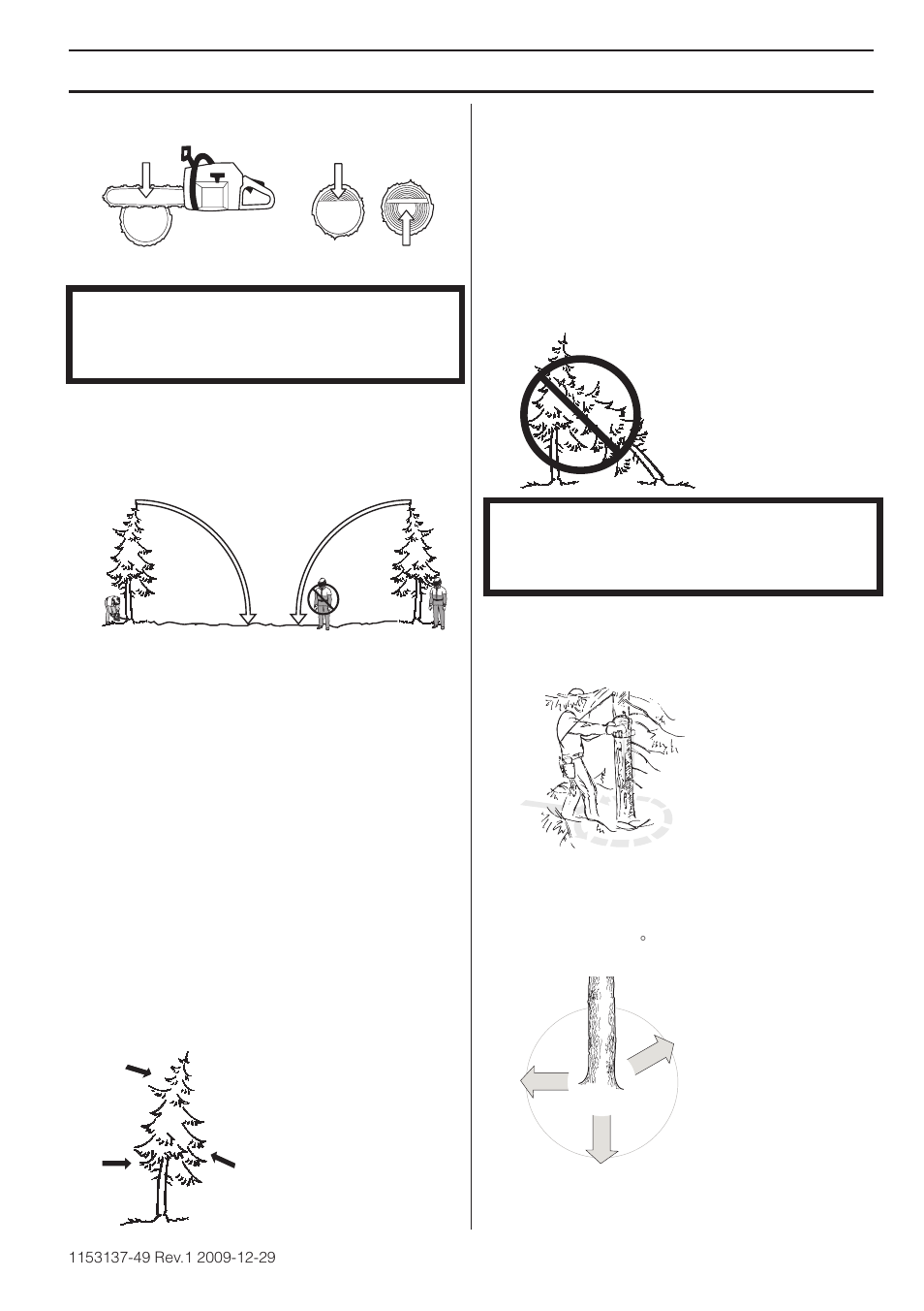 Técnica de tala, Tecnica de trabajo | Husqvarna 460 Rancher User Manual | Page 113 / 132