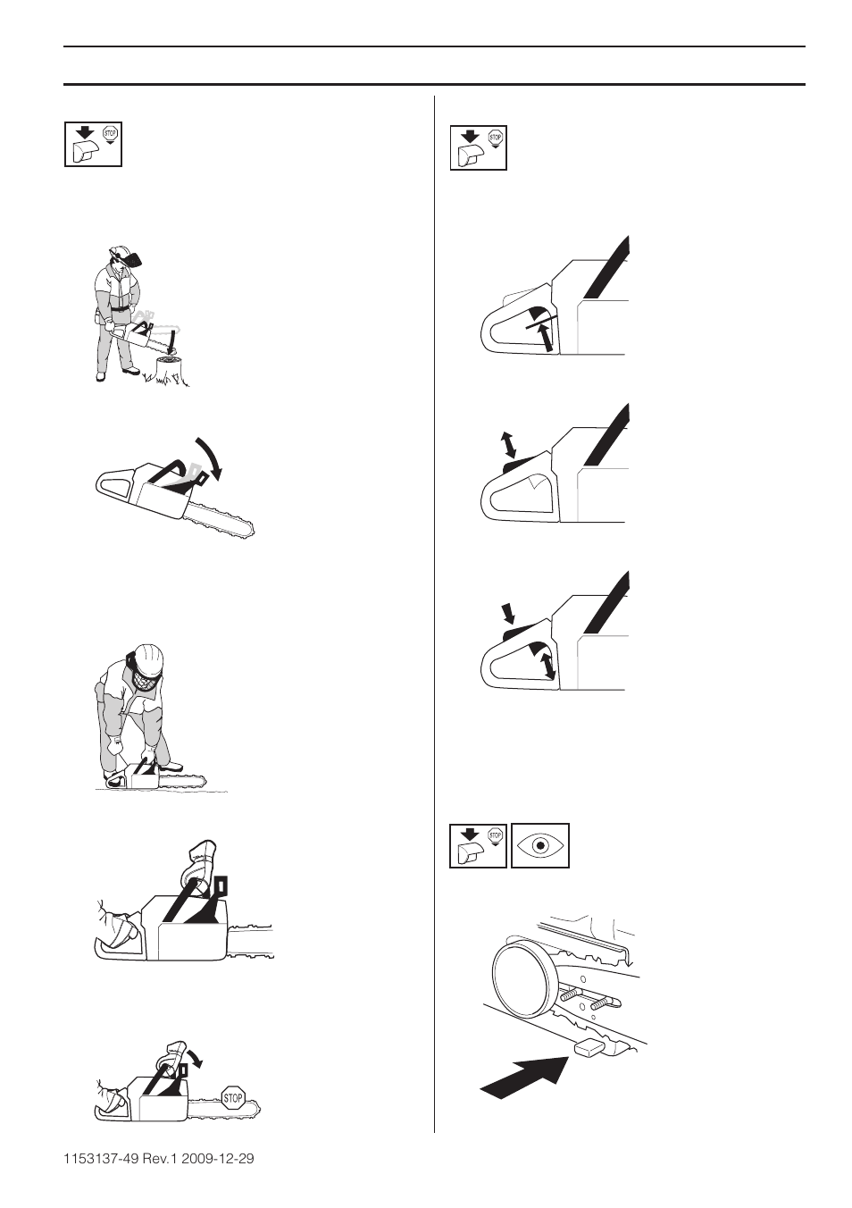 Fiador del acelerador, Captor de cadena, Mantenimiento | Husqvarna 460 Rancher User Manual | Page 119 / 132