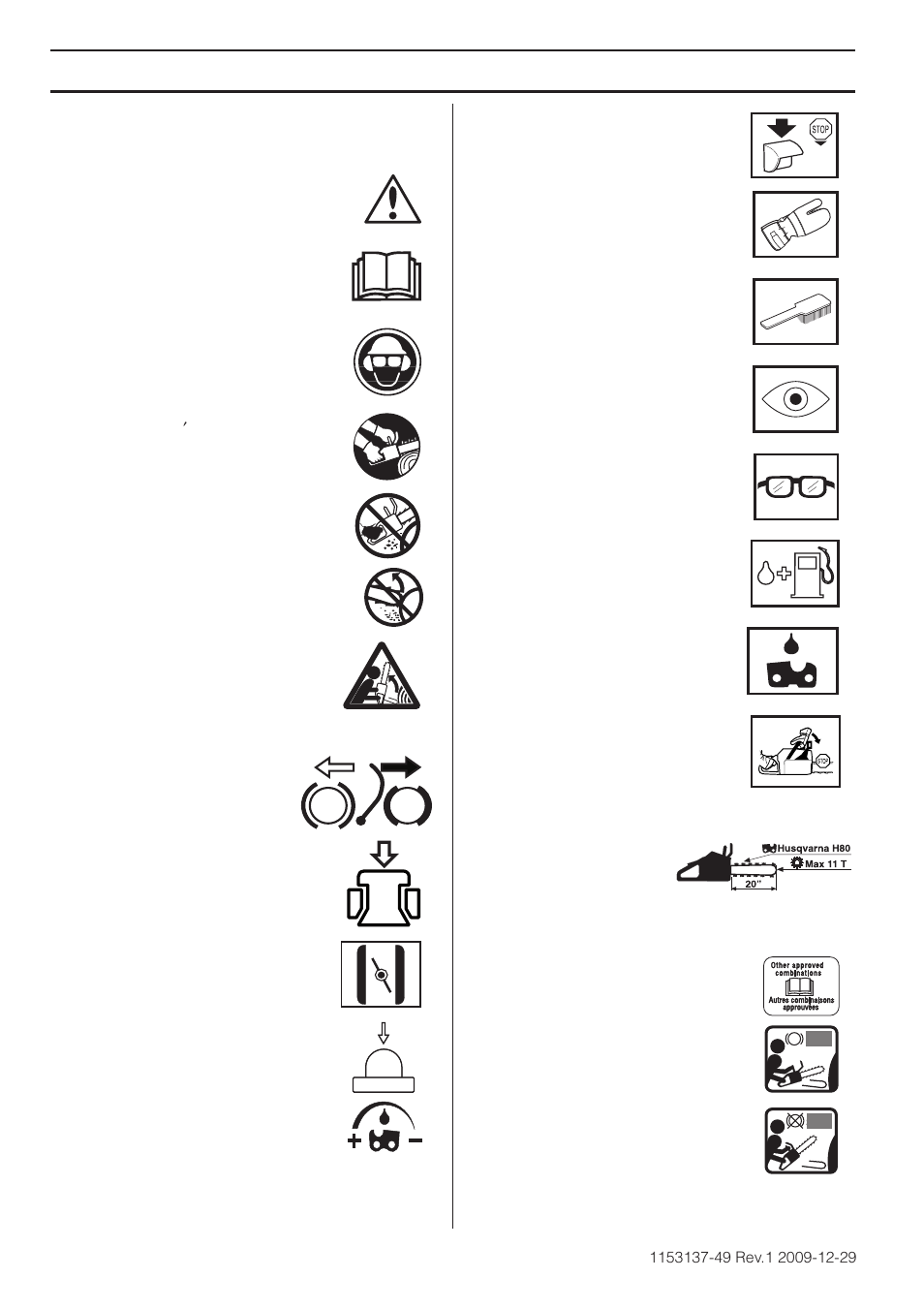 Graphic, Key t o symbols, For canada onl y | Husqvarna 460 Rancher User Manual | Page 2 / 132