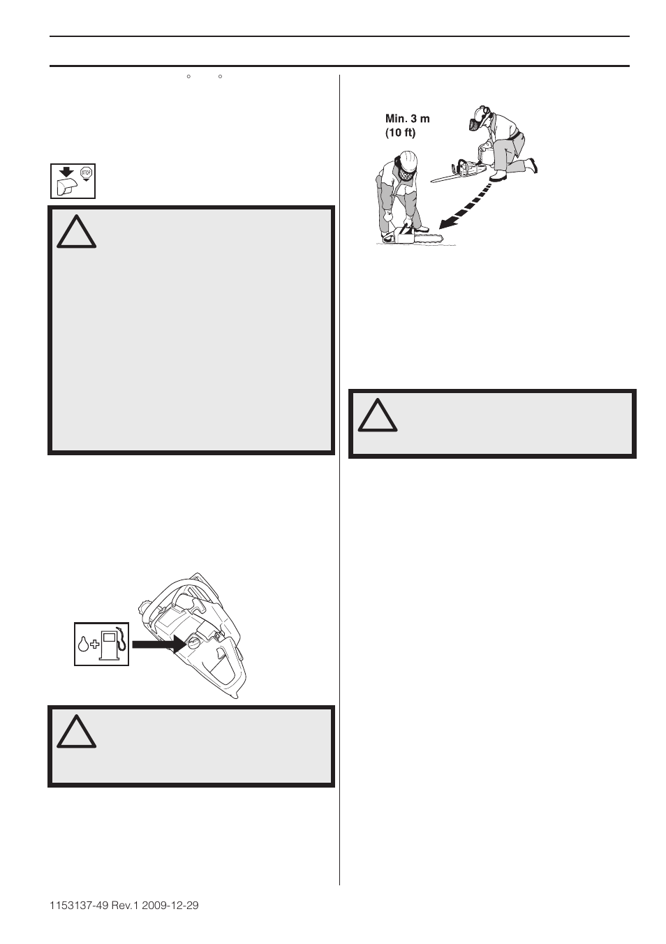Fueling, Fuel safety, Transport and storage | Long-term storage, Fuel handling | Husqvarna 460 Rancher User Manual | Page 21 / 132