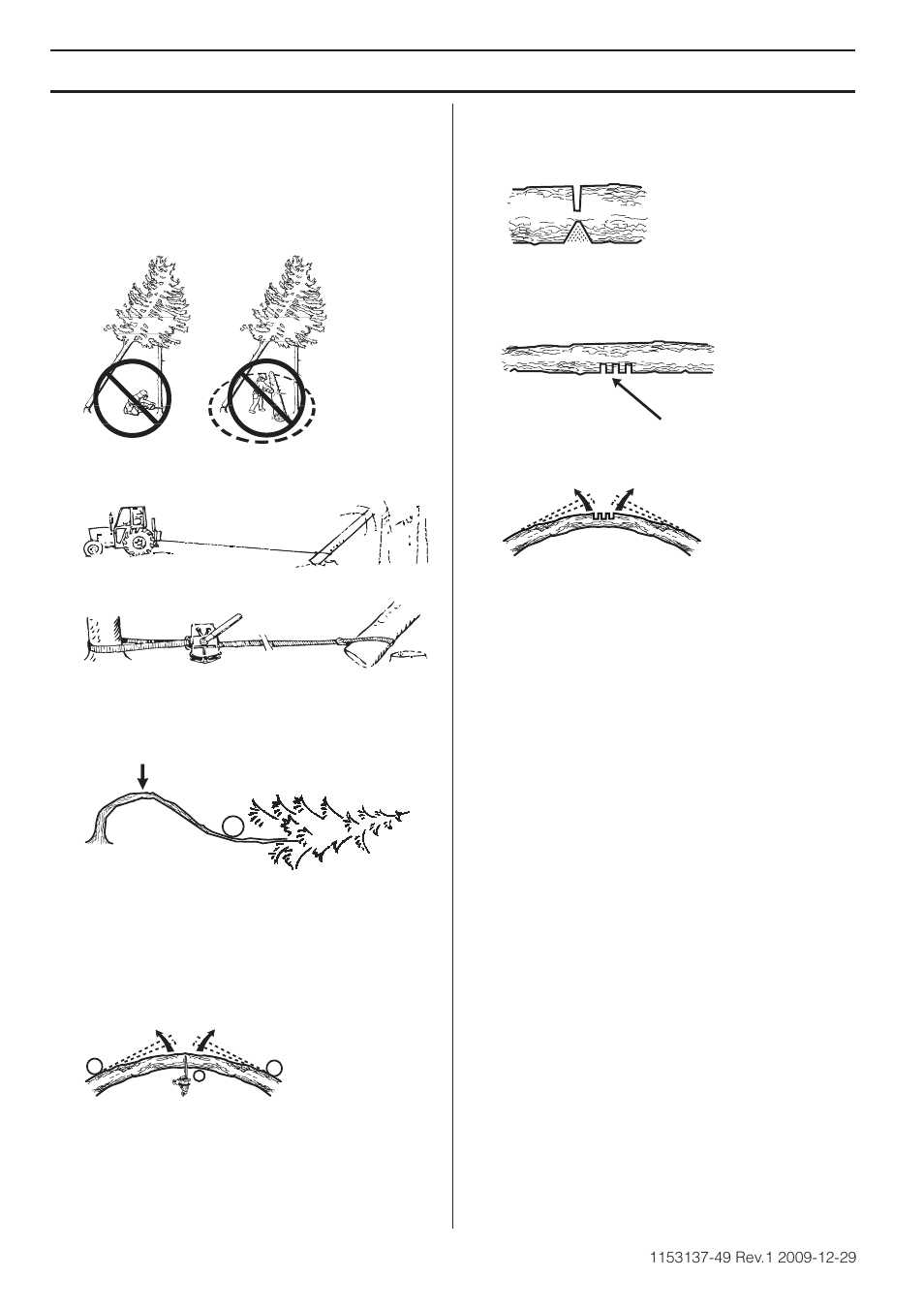 Freeing a tree that has fallen badly, Working techniques | Husqvarna 460 Rancher User Manual | Page 30 / 132