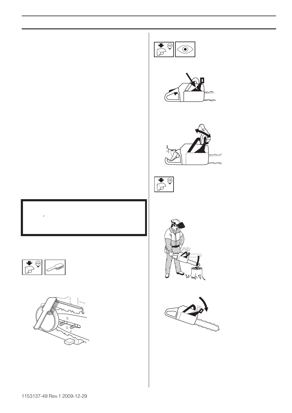 Correctly adjusted carburetor, Chain brake and front hand guard, Maintenance | Husqvarna 460 Rancher User Manual | Page 33 / 132