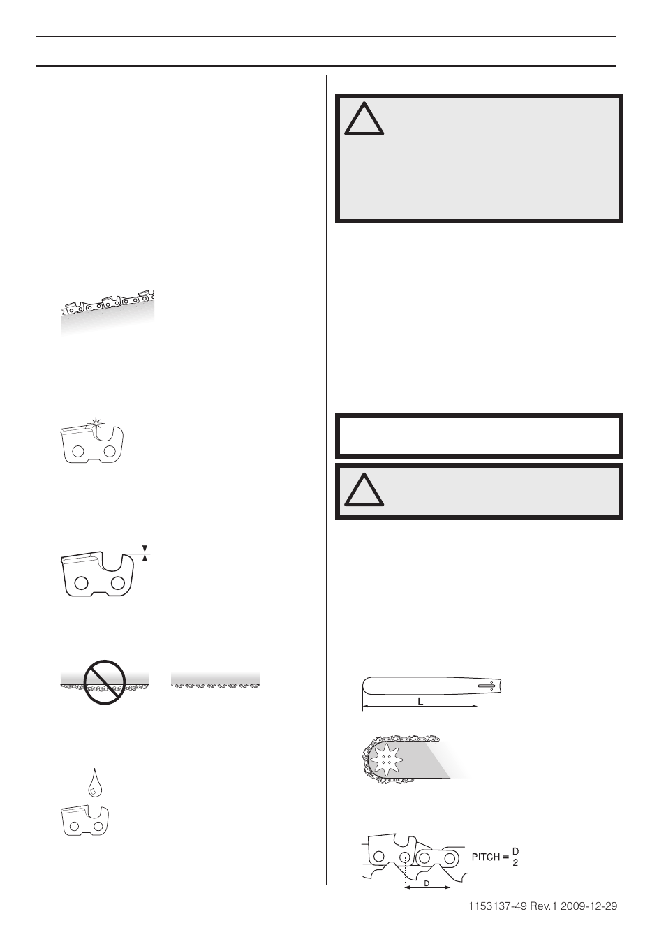 Équipement de coupe, Règles élémentaires, Équipement de coupe anti-rebond | Instructions générales de sécurité | Husqvarna 460 Rancher User Manual | Page 54 / 132