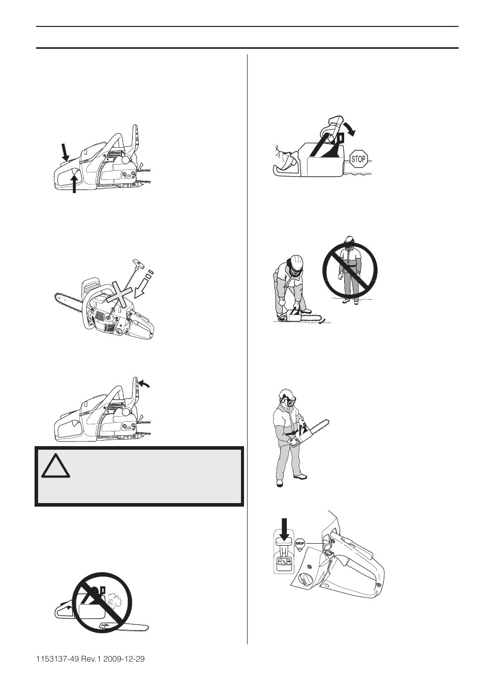 Arrêt, Démarrage et arrêt | Husqvarna 460 Rancher User Manual | Page 65 / 132