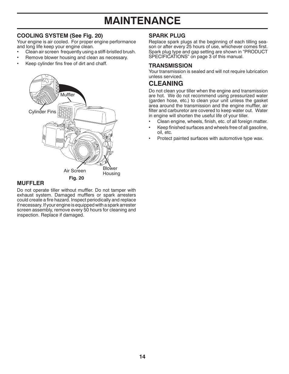 Maintenance, Cleaning | Husqvarna DRT900 User Manual | Page 14 / 29