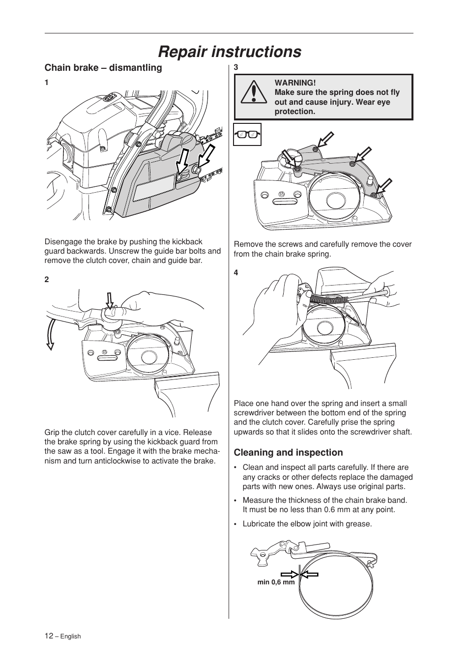 Repair instructions | Husqvarna 340 User Manual | Page 13 / 52