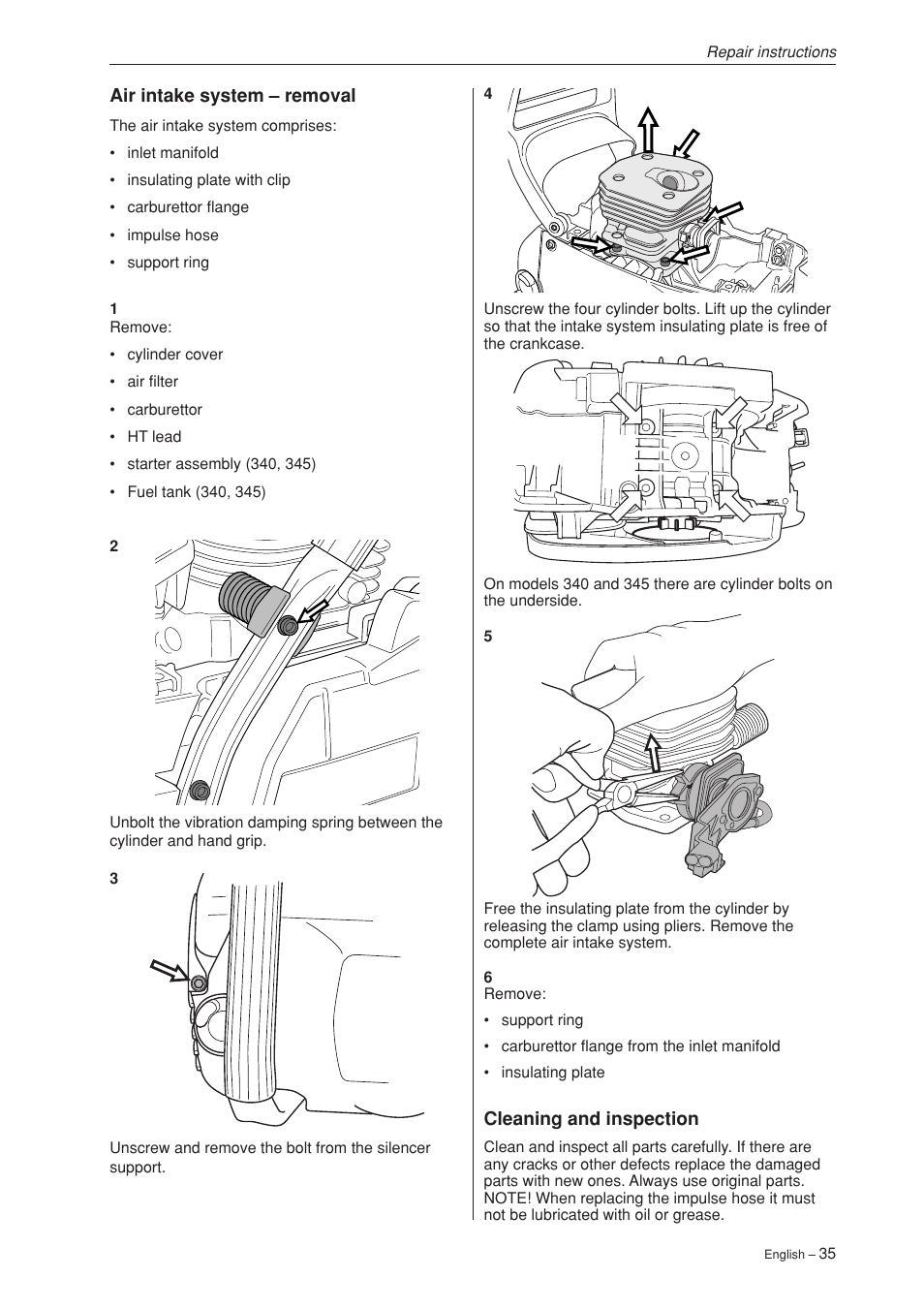 Husqvarna 340 User Manual | Page 36 / 52