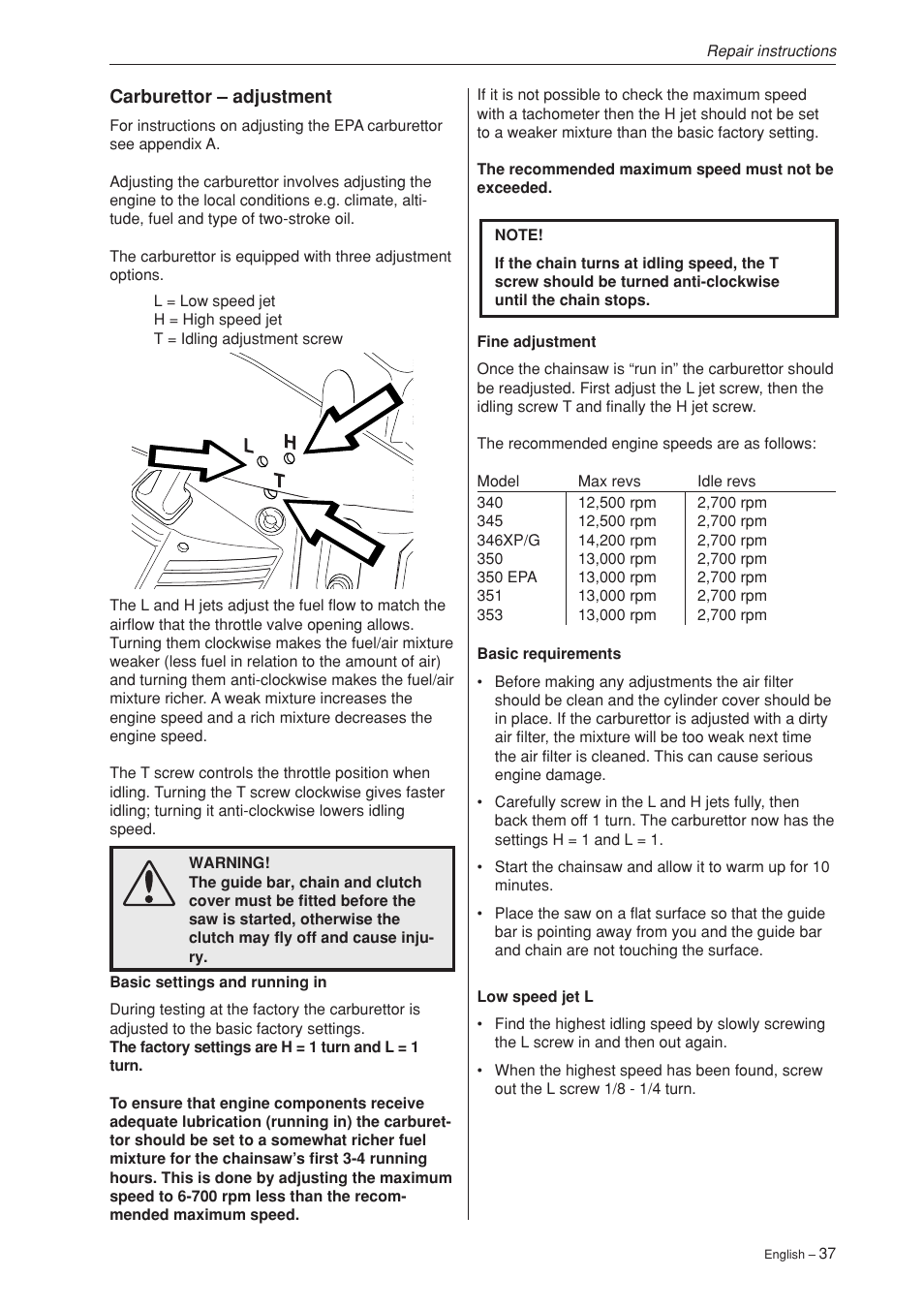 Husqvarna 340 User Manual | Page 38 / 52
