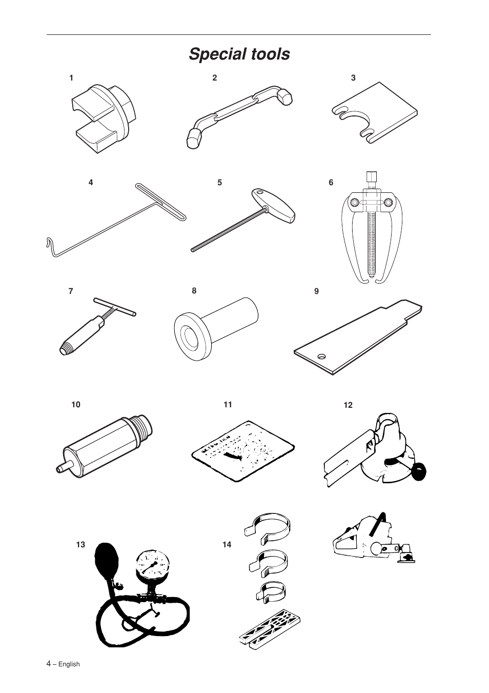 Special tools | Husqvarna 340 User Manual | Page 5 / 52