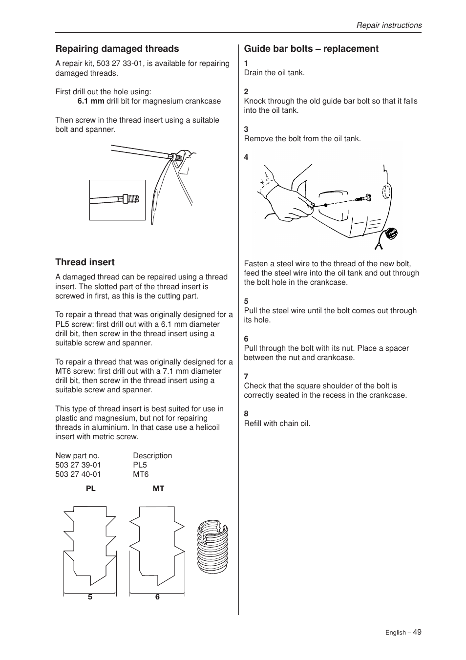 Husqvarna 340 User Manual | Page 50 / 52