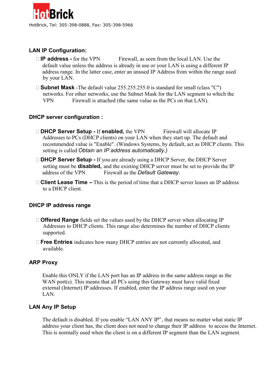 HotBrick VPN 800/8 F User Manual | Page 17 / 77