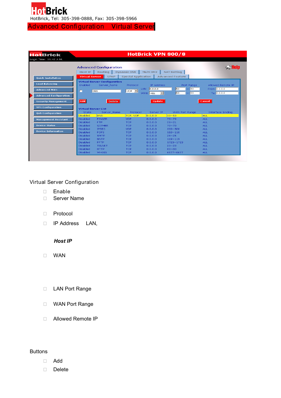 HotBrick VPN 800/8 F User Manual | Page 31 / 77