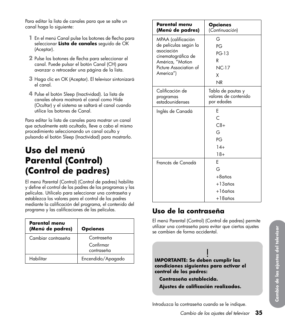 Uso de la contraseña | HP LT3700 User Manual | Page 179 / 200
