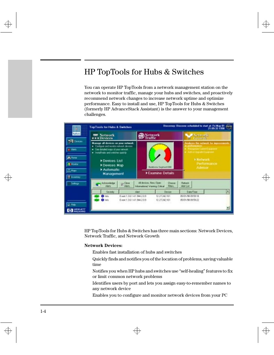 Hp toptools for hubs & switches | HP 212M User Manual | Page 14 / 166