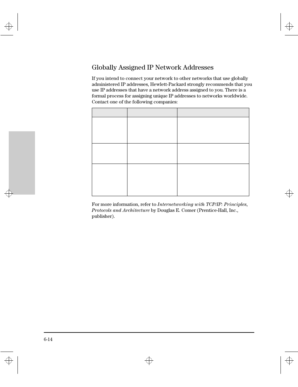 Globally assigned ip network addresses, Globally assigned ip network addresses -14, Displaying port status from the switch console -6 | HP 212M User Manual | Page 78 / 166