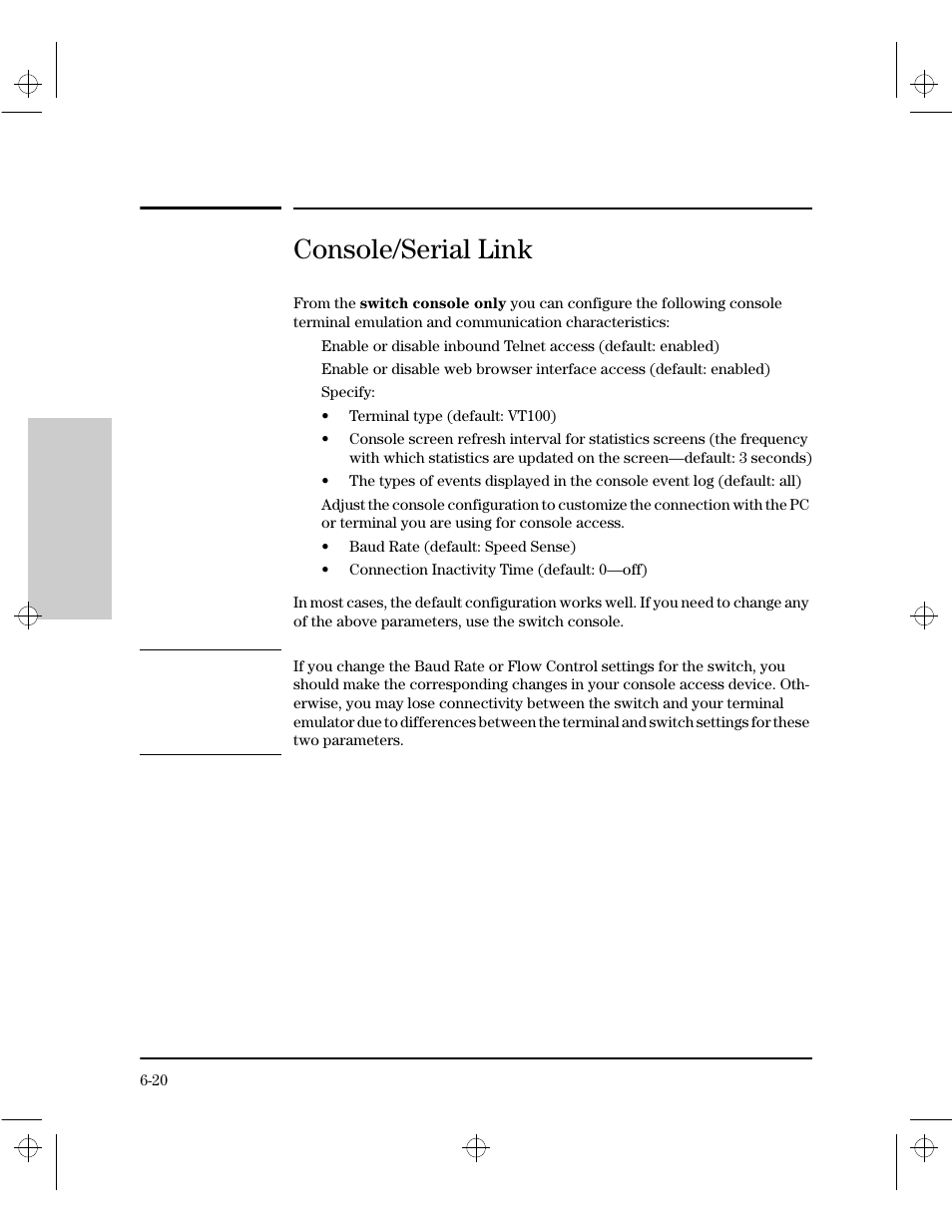 Console/serial link | HP 212M User Manual | Page 84 / 166