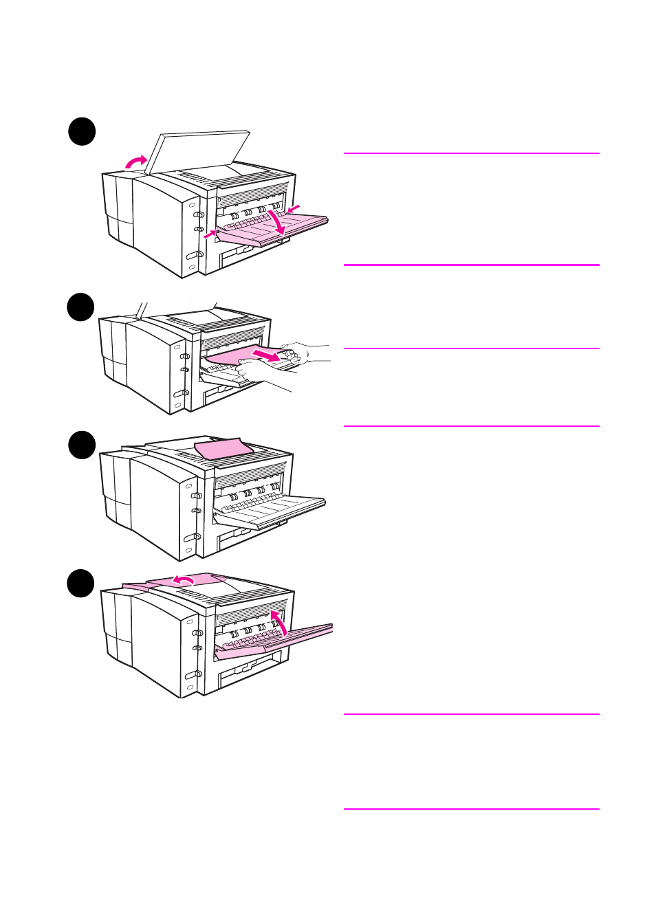 Paper jam: output areas | HP 2100 M  EN User Manual | Page 101 / 184