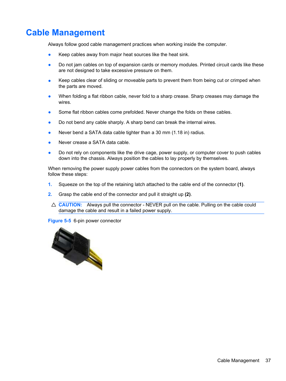 Cable management | HP 8080 ELITE BUSINESS User Manual | Page 49 / 284
